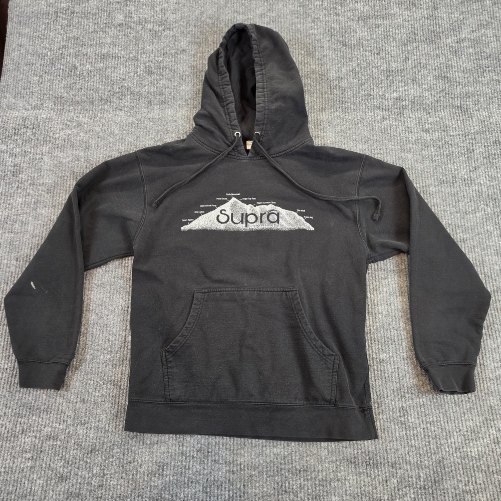 Independent Trading Co Supra Functional Food Bar Hoodie Sweatshirt Black Medium